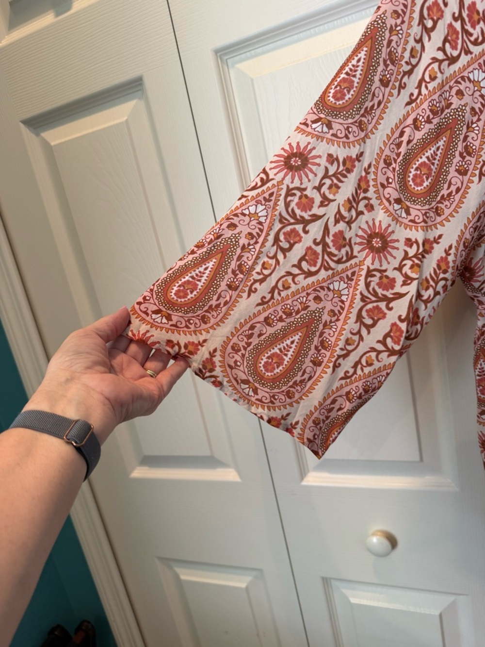 # Spartina 449 XXL Maisie Pink House Boho Paisley Dress - Picture 4 of 9